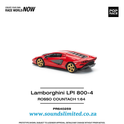 Pop Race Lamborghini Countach LPI-800 Rosso PR64-259