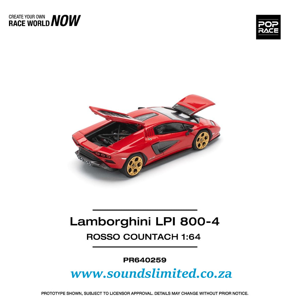 Pop Race Lamborghini Countach LPI-800 Rosso PR64-259