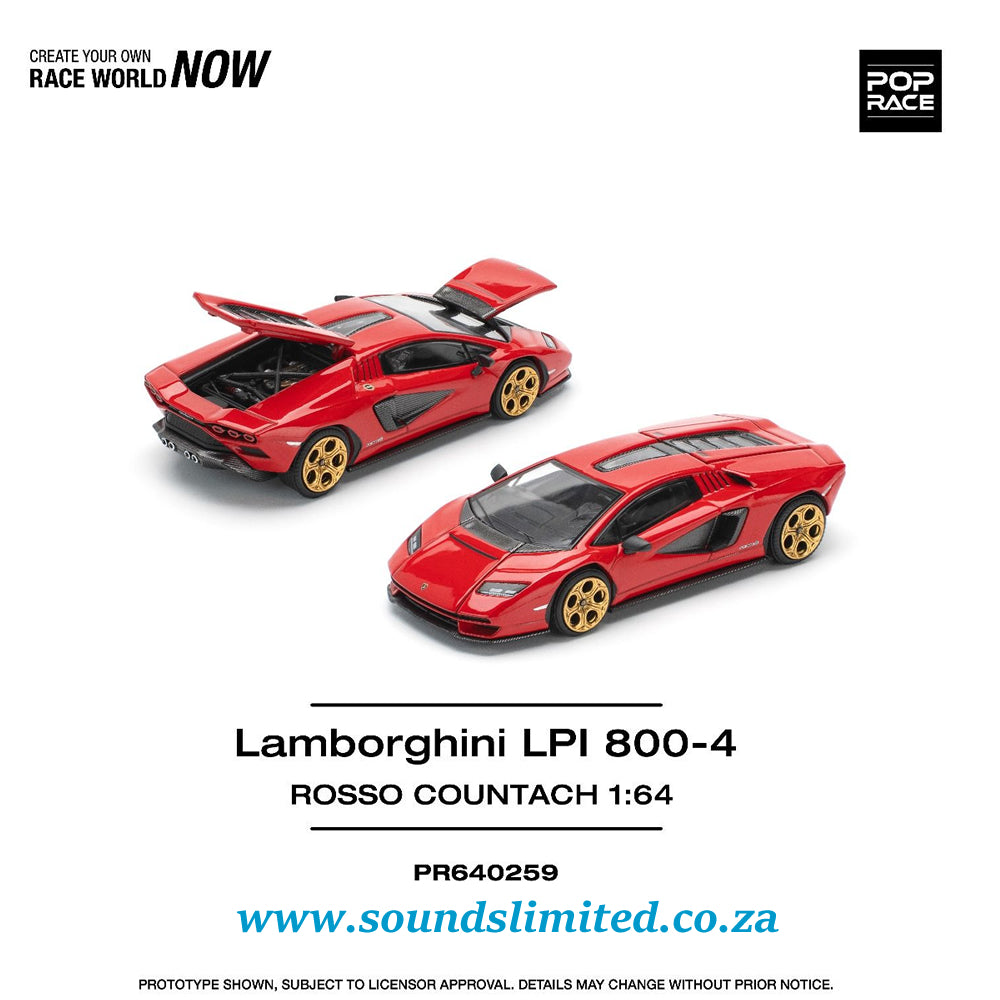 Pop Race Lamborghini Countach LPI-800 Rosso PR64-259