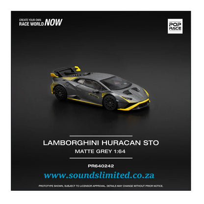 Pop Race Lamborghini Huracan STO Matte Grey PR64-242