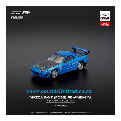 Pop Race Mazda RX7 FC3S Re-Amemiya Blue PR64-290