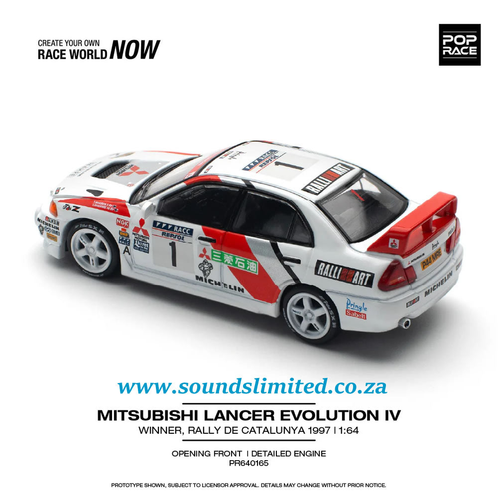 Pop Race Mitsubishi Lancer Evolution IV 1997 Catalunya Winner PR64-165