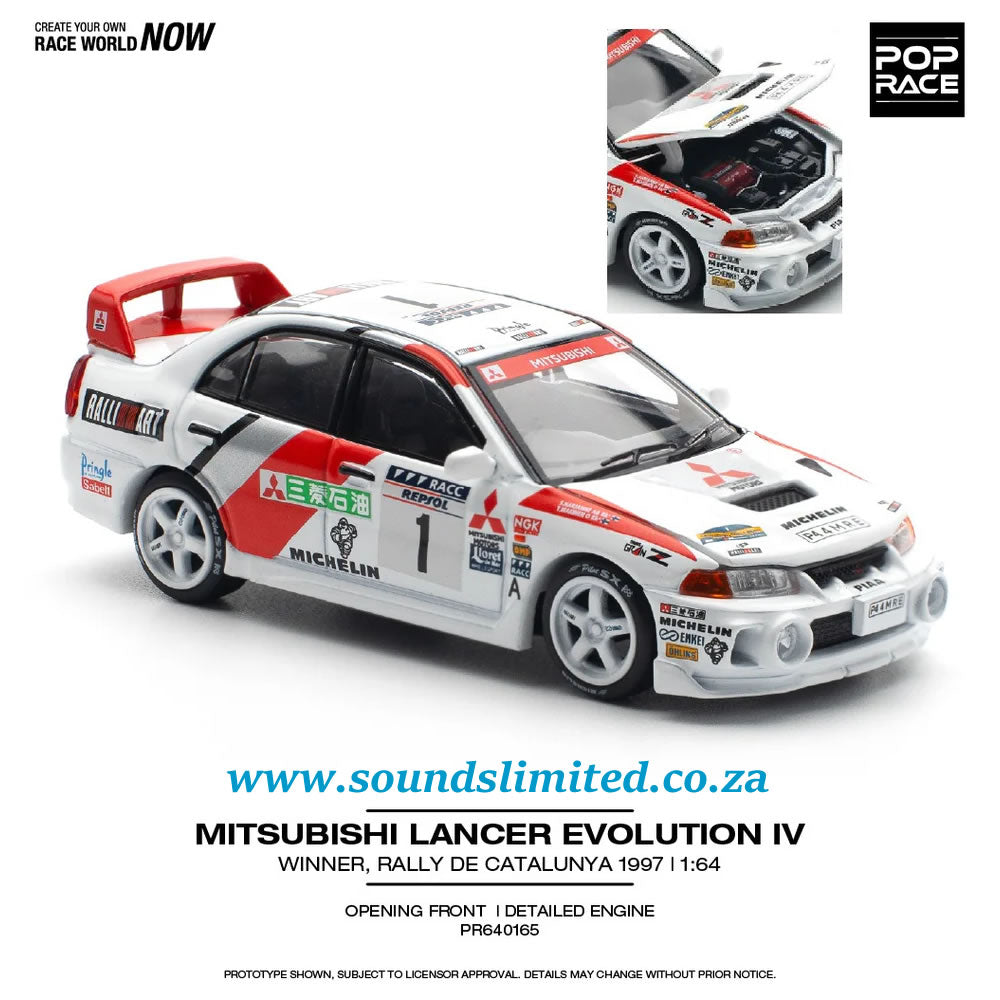 Pop Race Mitsubishi Lancer Evolution IV 1997 Catalunya Winner PR64-165