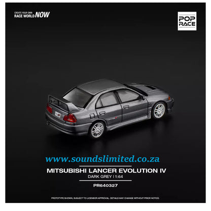 Pop Race Mitsubishi Lancer Evolution IV Dark Grey PR64-327