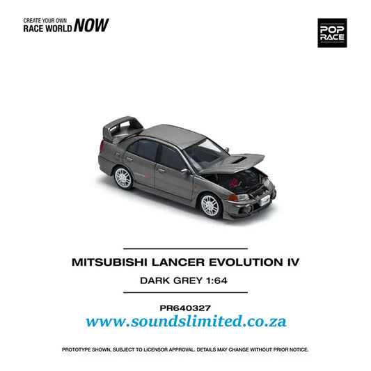 Pop Race Mitsubishi Lancer Evolution IV Dark Grey PR64-327