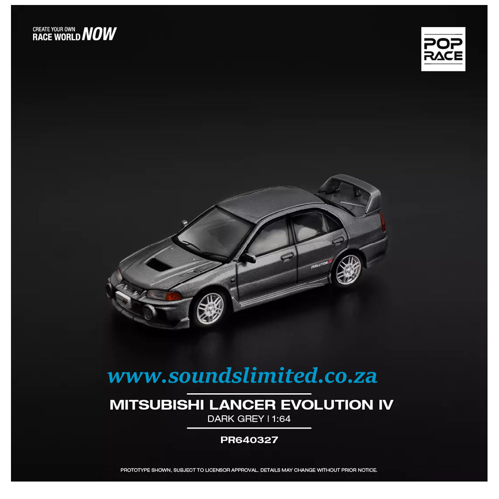 Pop Race Mitsubishi Lancer Evolution IV Dark Grey PR64-327