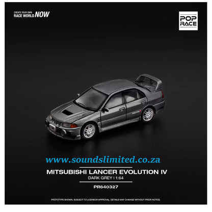 Pop Race Mitsubishi Lancer Evolution IV Dark Grey PR64-327