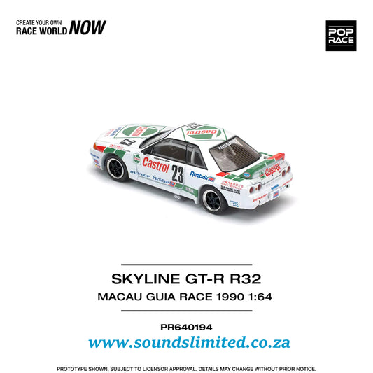 Pop Race Nissan Skyline GT-R R32 #23 Macau Guia Race 1990 Winner PR64-194