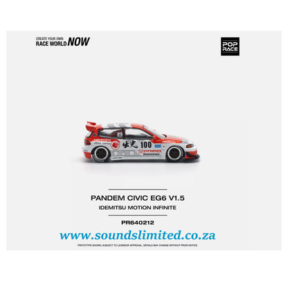 Pop Race Pandem Honda Civic EG6 V1.5 Idemisu Motion Infinite #212 1/64 PR64-212