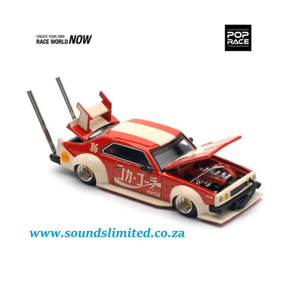 Pop Race Skyline GT-R V8 Drift "Hakosuka" Coca Cola Japan PR64-135