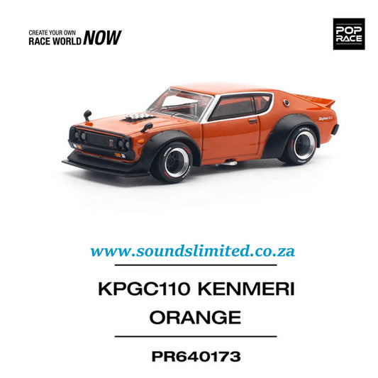 Pop Race Skyline GT-R V8 Drift Kenmeri Orange PR64-173