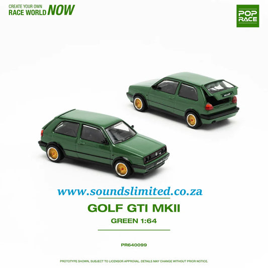 Pop Race Volkswagen Golf GTI Mk2 Oak Green PR64-99 1/64