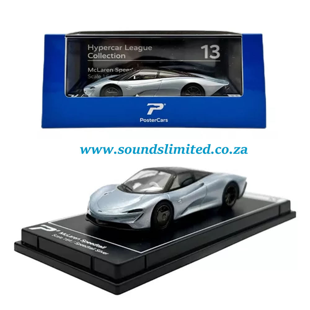 PosterCars McLaren Speedtail Silver (1/64) #13