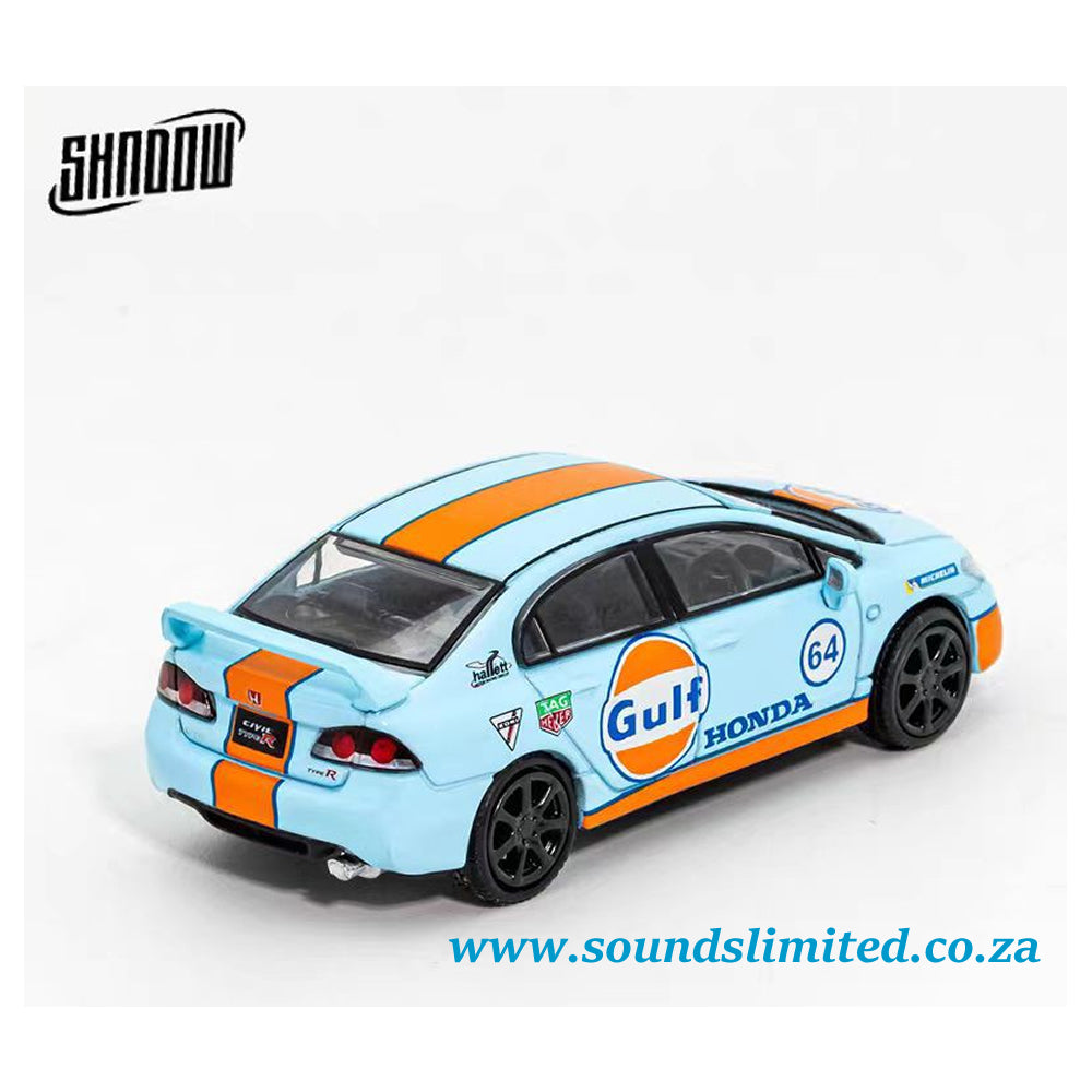Shadow Honda Civic Type-R FD2 Gulf #218 Diecast Model Car LL-021-218