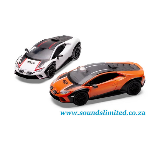 Sparky X Tiny 1/64 Lamborghini Huracán Sterrato Combo Set - White & Orange