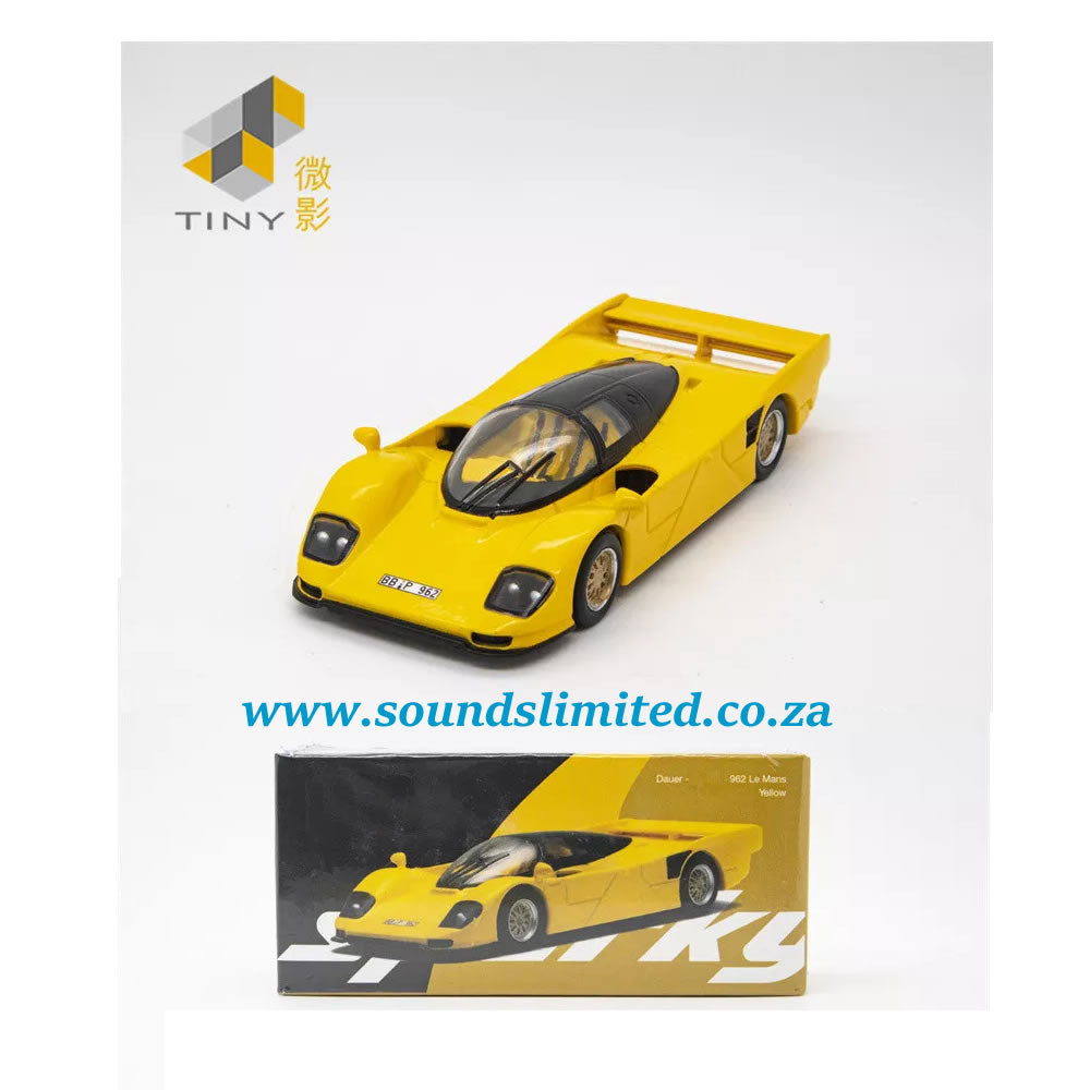 Sparky X Tiny 1/64  Porsche Dauer 962 Le Mans - Yellow YO64010