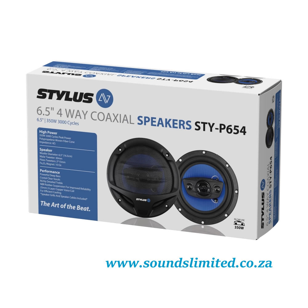 Stylus AV STY-P654 Coaxial Door Mounted Round Car Speaker 350 W