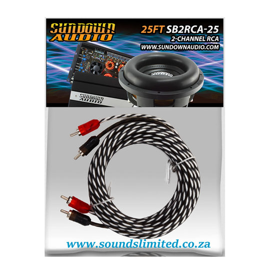 Sundown Audio 25ft SB2RCA-25 2 Channel RCA Cable