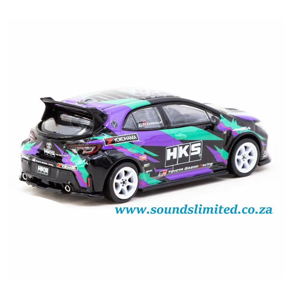 Tarmac Works GLOBAL64 HKS Toyota GR Corolla T64G-066-HKS