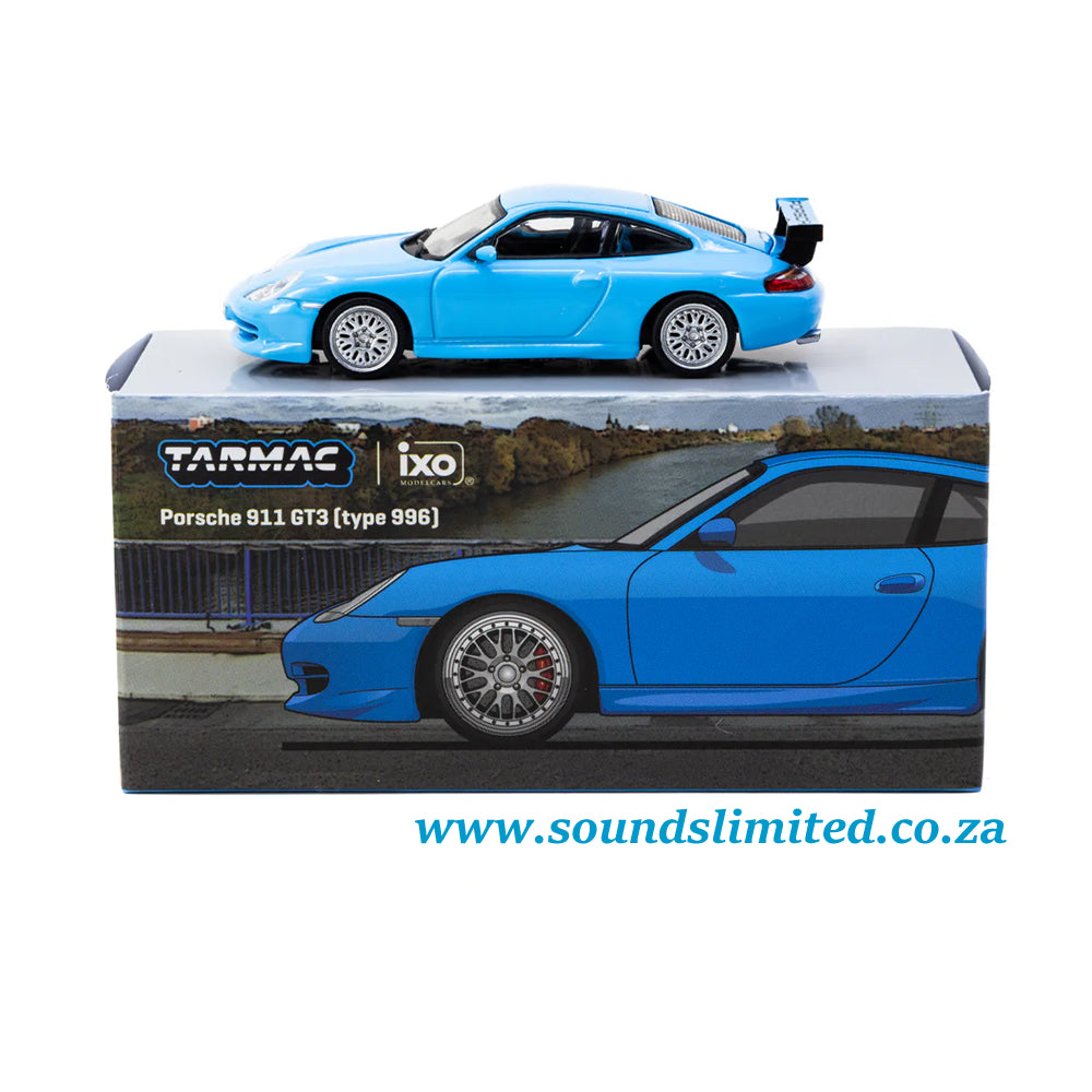 Tarmac Works X iXO Models Porsche 911 GT3 (type 996) Light Blue GLOBAL64 T64G-069-BL