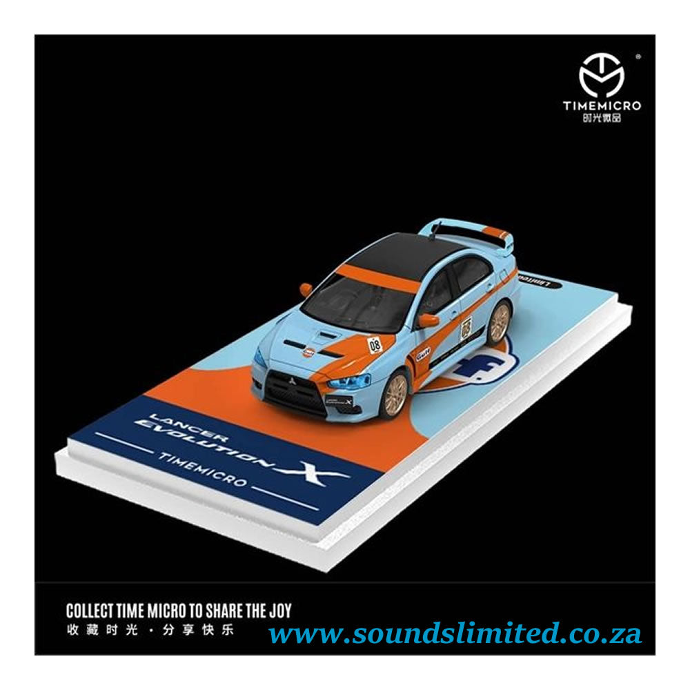 TimeMicro Mitsubishi Lancer Evolution 10 Gulf livery 1:64 TM643122
