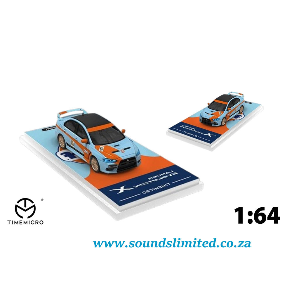 TimeMicro Mitsubishi Lancer Evolution 10 Gulf livery 1:64 TM643122