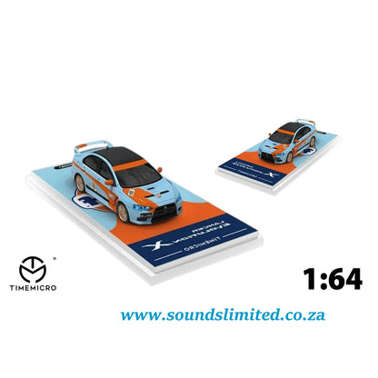 TimeMicro Mitsubishi Lancer Evolution 10 Gulf livery 1:64 TM643122