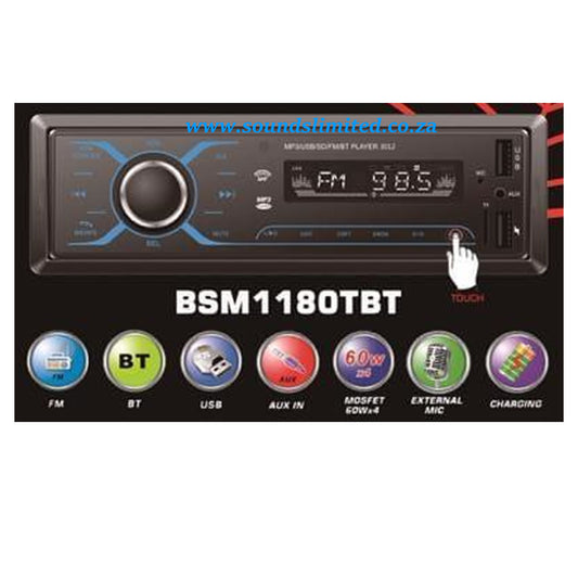 Black Spider BSM1180TBT Car DVD/MP4/USB/SD Media Player With Bluetooth