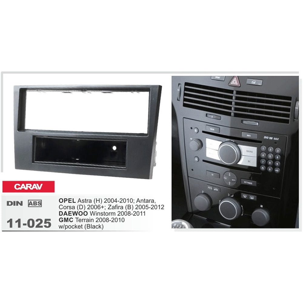 Carav 11-025 Opel Astra, Corsa, Zafira In-Dash Car Radio Trimplate