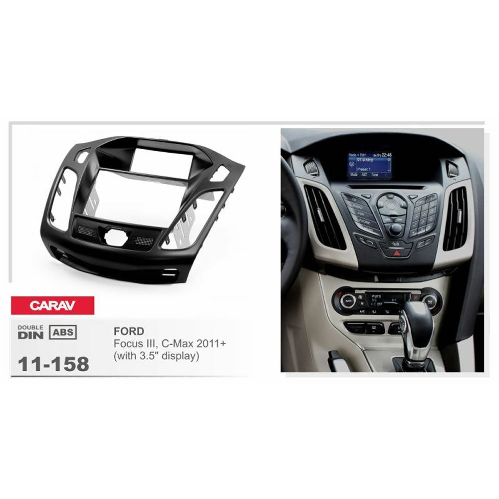 Carav 11-158 Ford Focus 2011+ In Dash Car Radio Trimplate