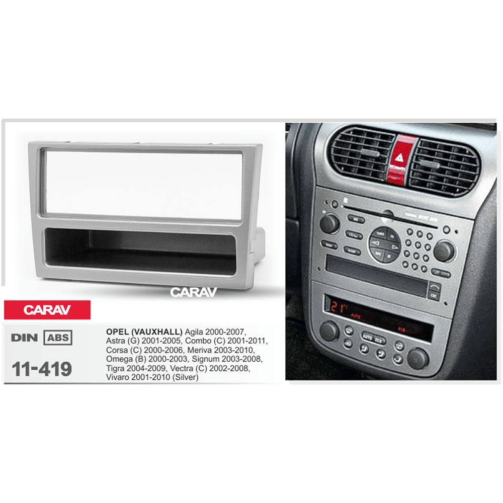 Carav 11-419 Opel Astra, Corsa, Tigra, Meriva, Vivaro Car radio Trimplate