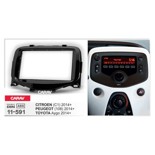 Carav 11-591 Toyota Aygo, C1, 108 In Dash Car Audio Trimplate