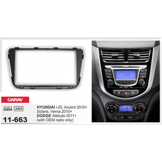 Carav 11-663 Hyundai Accent, I25 Radio Installation Kit (trimplate)