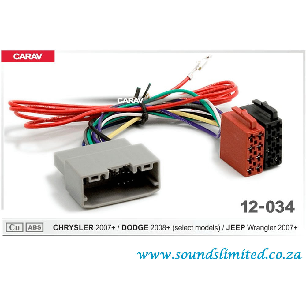 Carav 12-034 Chrysler, Dodge, Jeep ISO Harness for Car Audio Installation