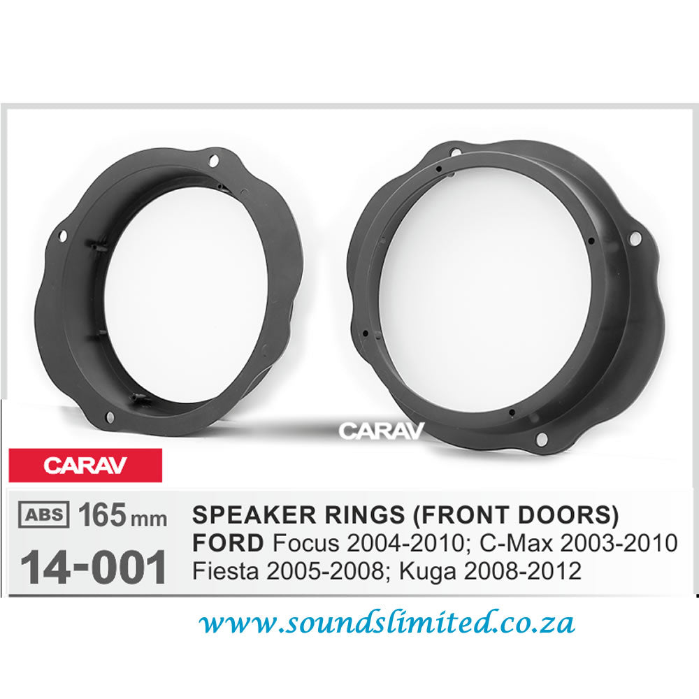 Carav 14-001 - Front Door Speaker Rings Car Audio Installation
